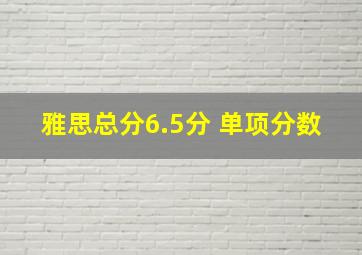 雅思总分6.5分 单项分数